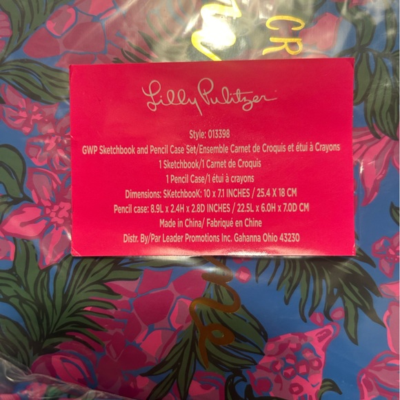 NWT Lilly Pulitzer sketchbook and pencil case - Picture 3 of 5